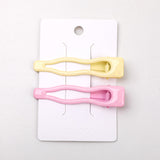 Epossidico colorato rosa ondulazione capelli clip-2pcs