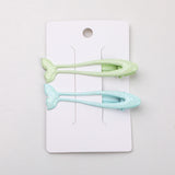 Fermaglio per capelli epossidico colorato a forma di pesciolino rosa-2 pezzi