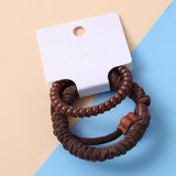 Set combinato di Elastici per capelli color caffè