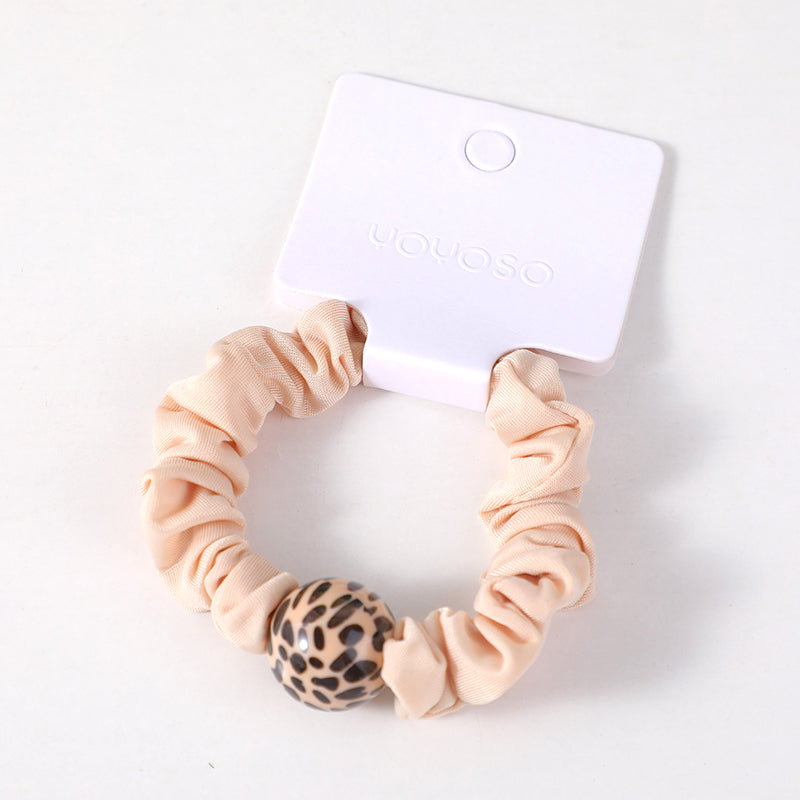 Elastici per capelli in spugna leopardata