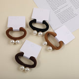 Elastico per capelli in spugna con perla