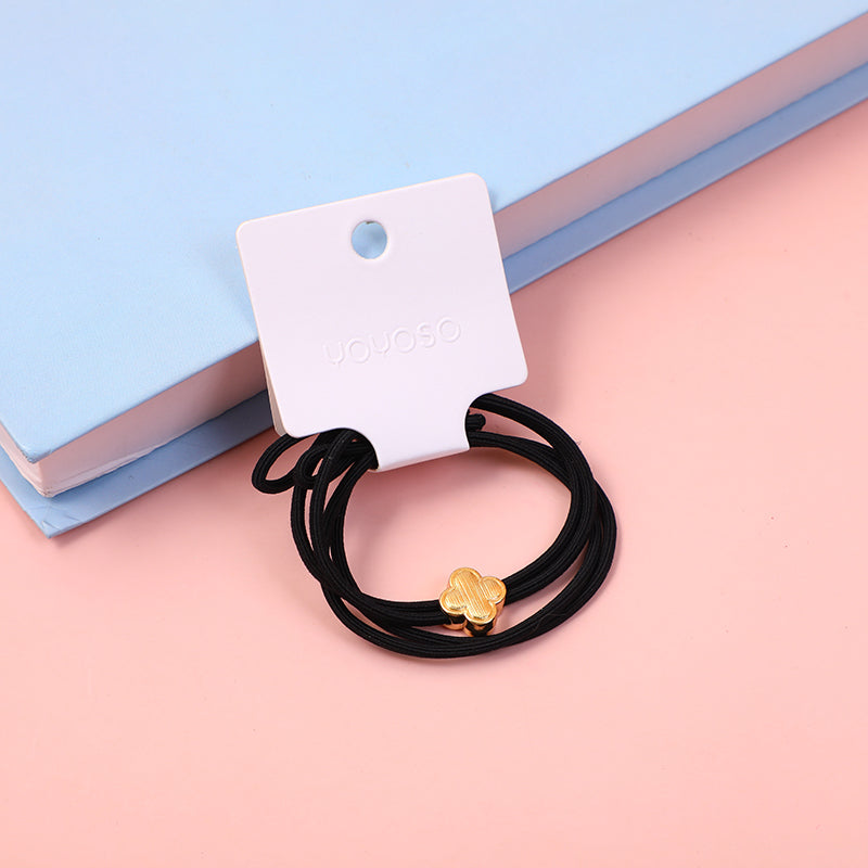 Elastico per capelli con fiore normale - 2 pezzi