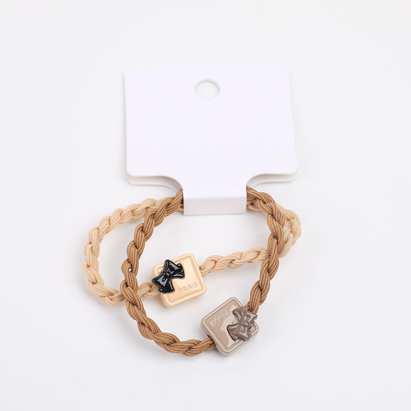 Cinturino in pelle con fiocco quadrato Cinturino in pelle-2 pezzi