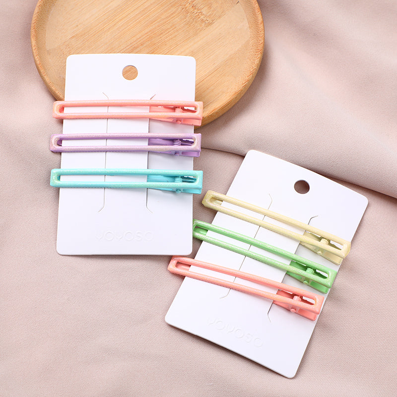 Pinzette a becco d'anatra quadrate glitterate da 8 cm 3 pz