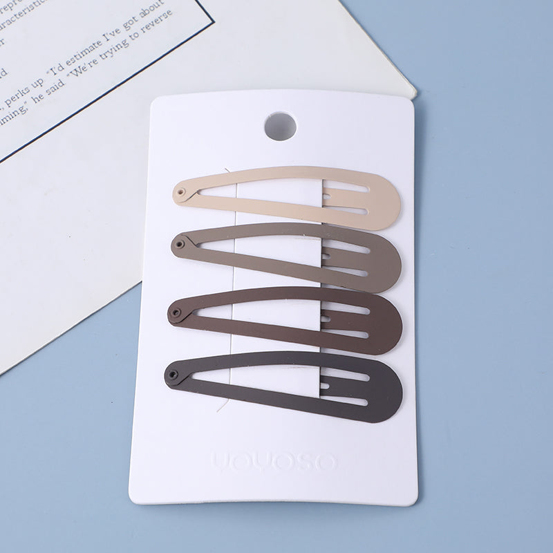 Clip BB a goccia d'acqua color caffè 4pz