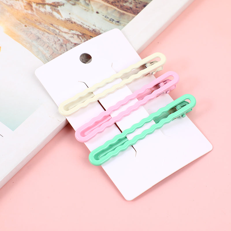 Piccolo Fermaglio per Capelli Ondulato in Lega-3 pezzi