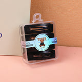 Serie TEDDY ISLAND: Set di 8 Fermagli BB Quadrati Opachi