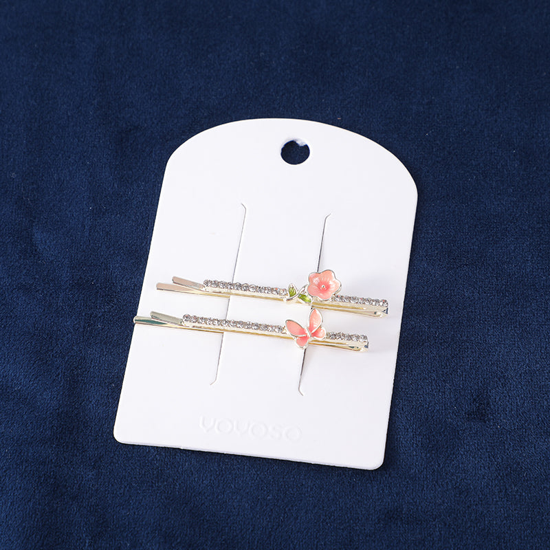 Fermaglio per Capelli in Lega a Forma di Farfalla e Fiorellino