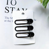 Fermaglio a Becco d'Anatra Ovale Nero