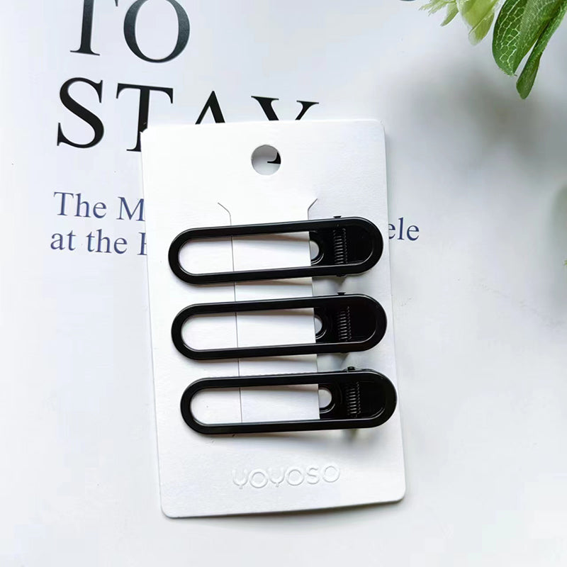 Fermaglio a Becco d'Anatra Ovale Nero