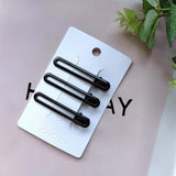 Fermaglio a Becco d'Anatra Ovale Sottile Nero