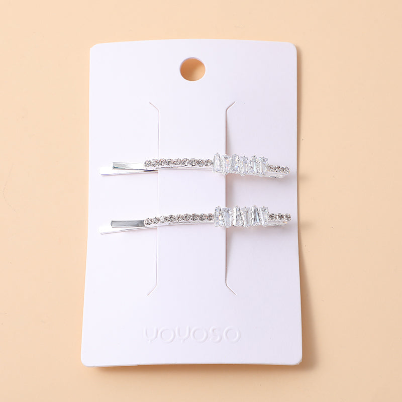 Delicato fermaglio per capelli con zircone facile da abbinare-7