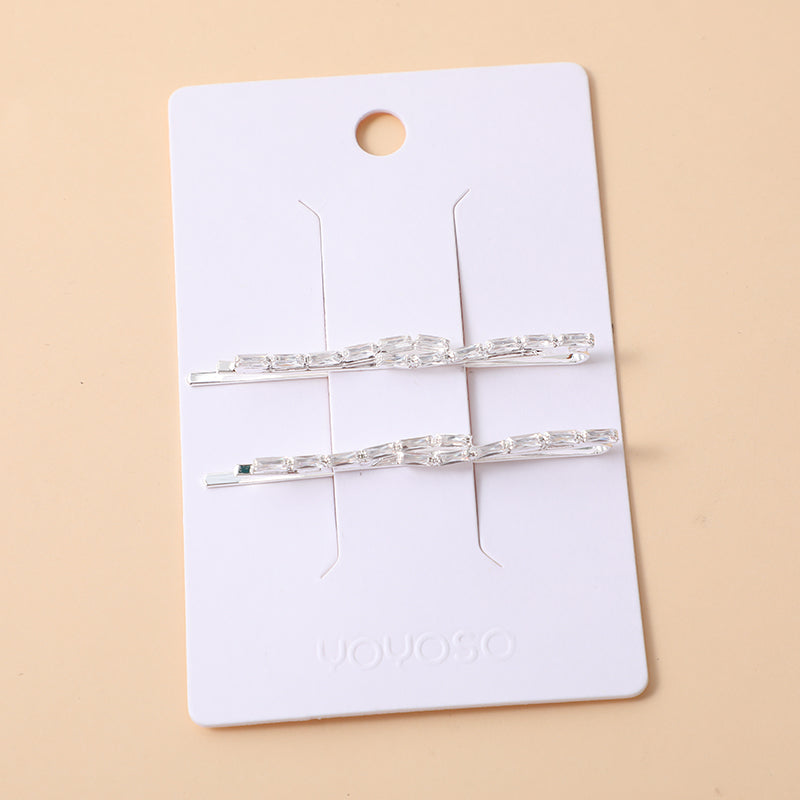 Delicato fermaglio per capelli con zircone facile da abbinare-17