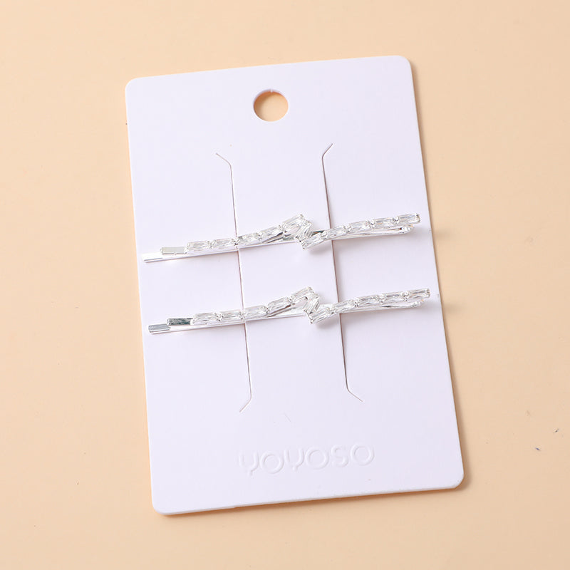 Delicato fermaglio per capelli con zircone facile da abbinare-18