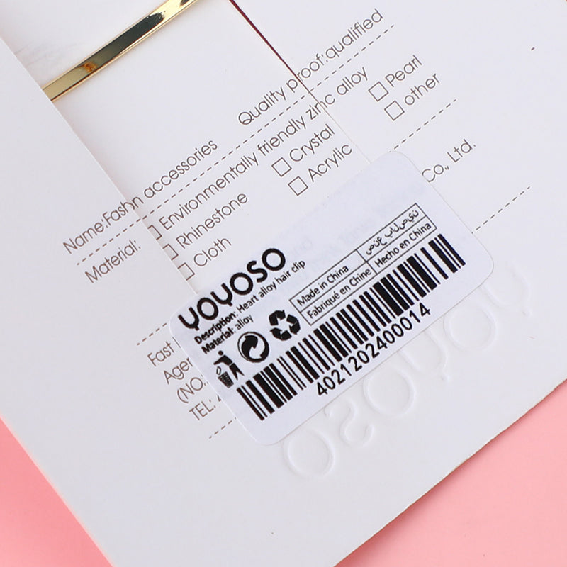 Fermaglio per capelli in lega a cuore