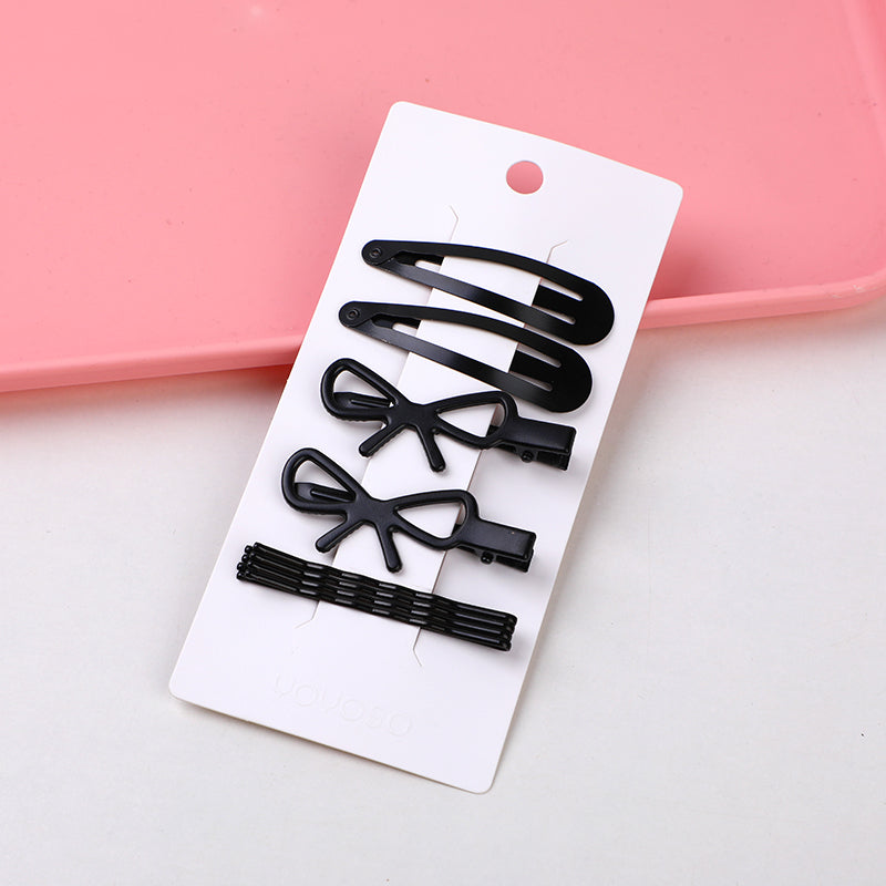 Set combinato fermagli per capelli neri da 8 pezzi-003