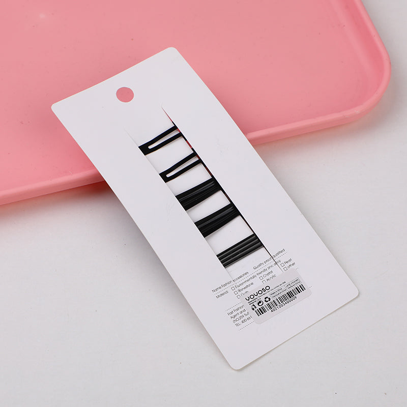 Set combinato fermagli per capelli neri da 8 pezzi-008