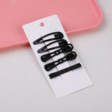 Set combinato fermagli per capelli neri da 8 pezzi-010