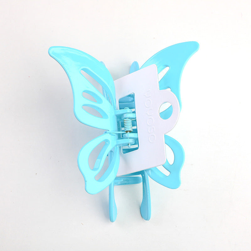 Pinza per Capelli  in Acrilico a Farfalla Colore Pieno