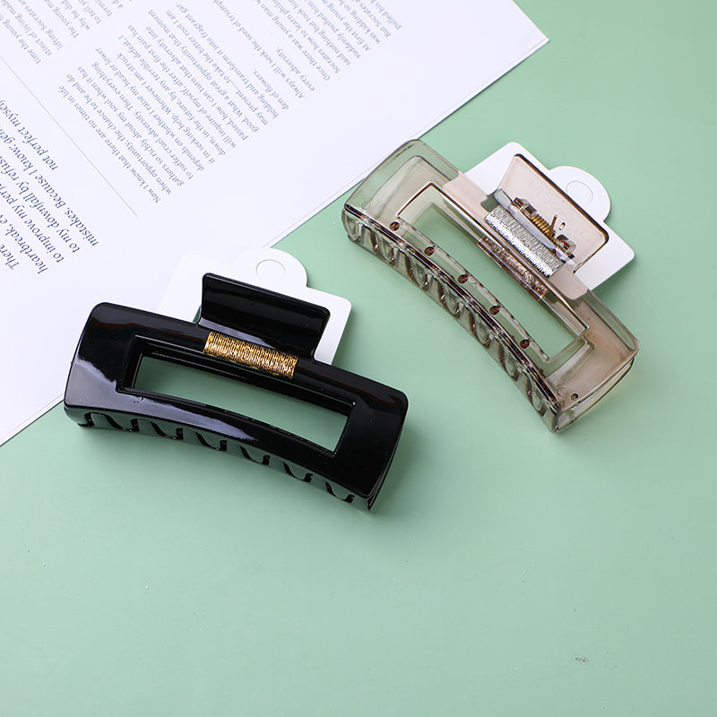 Fermaglio quadrato per capelli in acrilico con patch