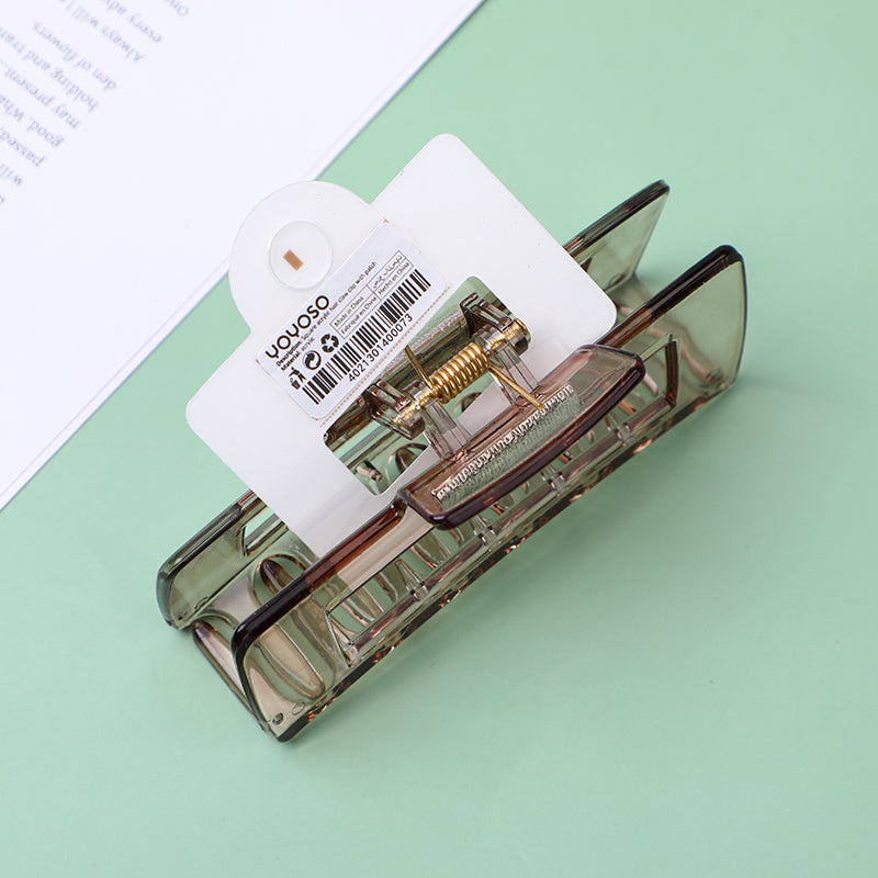 Fermaglio quadrato per capelli in acrilico con patch