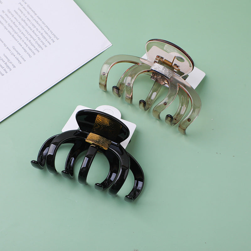 Fermaglio per capelli in acrilico a forma di zampa con toppa