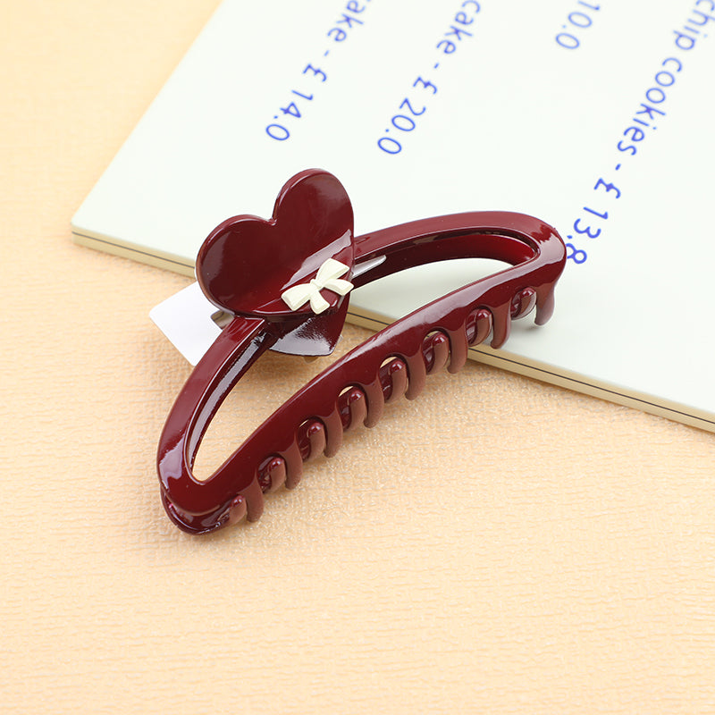 Pinza per Capelli in Acrilico a Forma di Fiocco