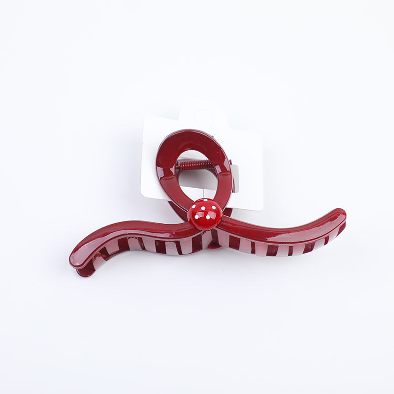 Pinza per Capelli in Acrilico con Cuori Incrociati