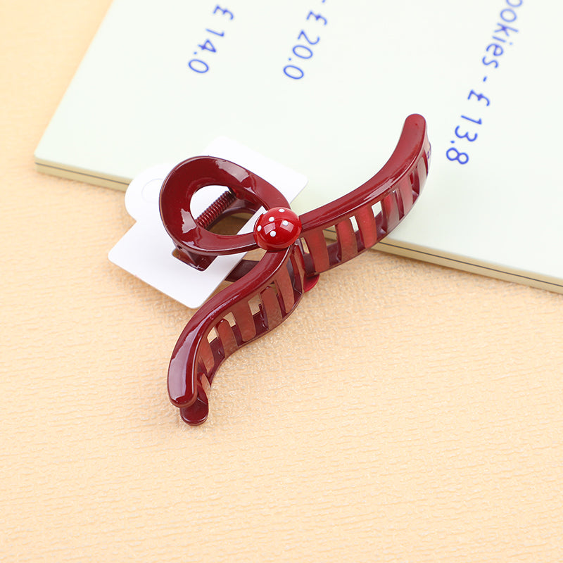 Pinza per Capelli in Acrilico con Cuori Incrociati