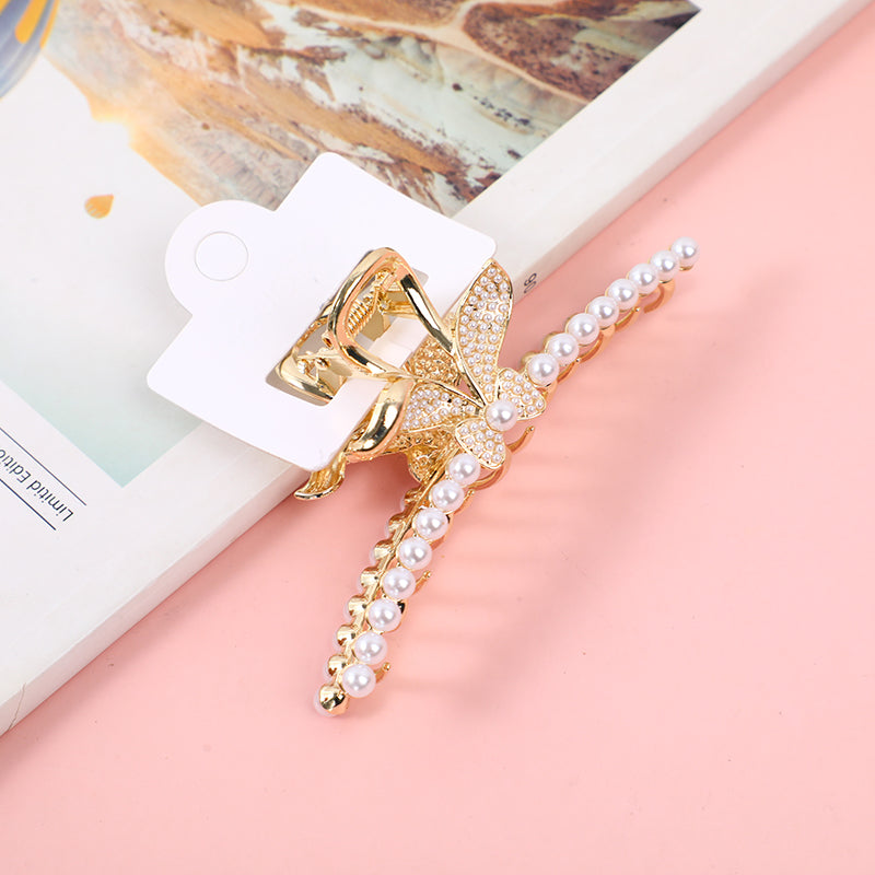 Pinza per Capelli in Lega con Orecchie di Coniglio e Perle