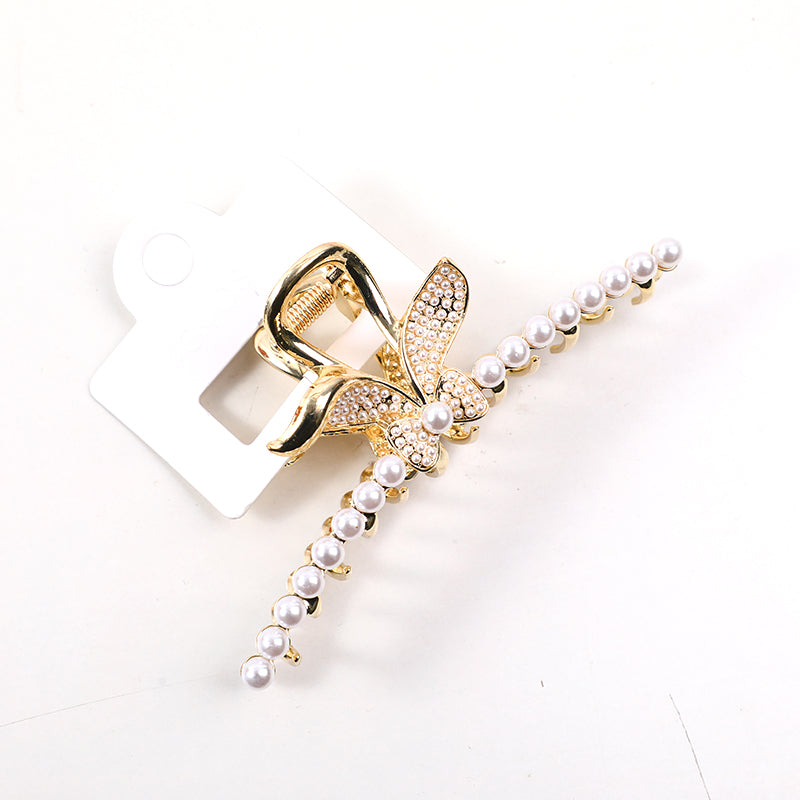 Pinza per Capelli in Lega con Orecchie di Coniglio e Perle