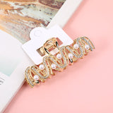 Pinza per Capelli Ondulata in Lega con Perle