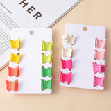 Set di 8 Clip a Artiglio per Capelli, a Forma di Farfalla Colorata