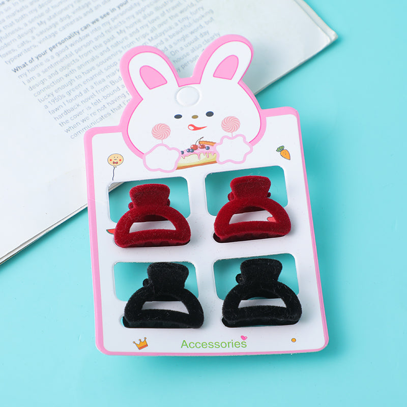 Set di Fermagli per Capelli a Semicerchio Vuoto e Floccato