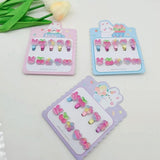 Elastici colorati a cartoni animati e fermagli per capelli combo -10pz