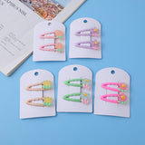 Fermagli per capelli in acrilico colorati e adorabili per bambini -11