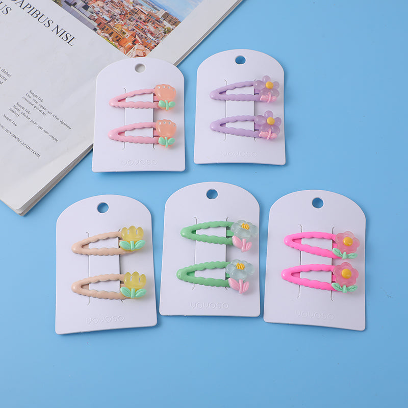 Fermagli per capelli in acrilico colorati e adorabili per bambini -11