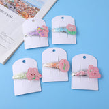 Fermaglio per Capelli in Acrilico Colorato e Adorabile per Bambini-24