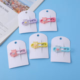Spilla per capelli in acrilico per bambini colorata e adorabile-29
