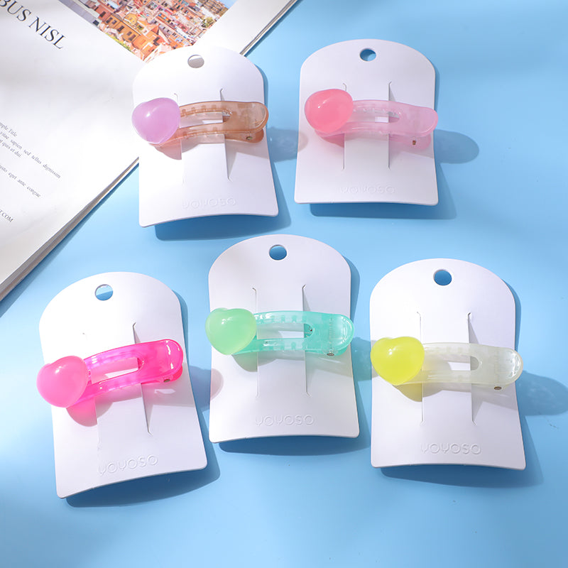 Spilla per capelli in acrilico per bambini colorata e adorabile-36