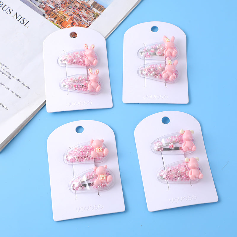 Colorato adorabile bambini acrilico capelli pin -2pz-37