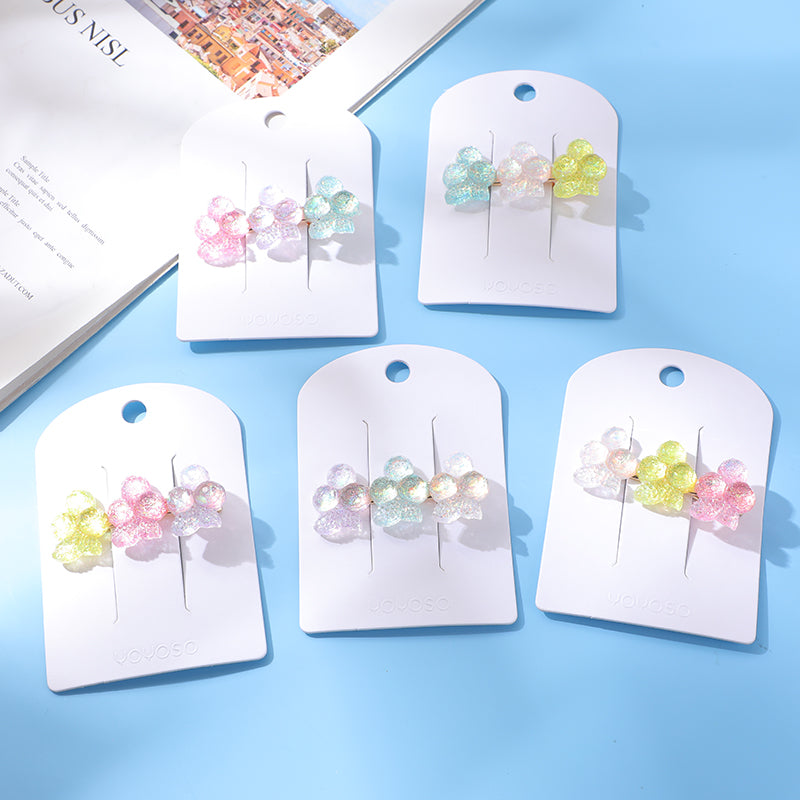 Fermagli per capelli in acrilico colorati e adorabili per bambini-42