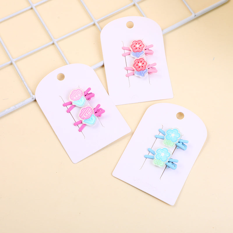 Bella croce fiori capelli clip-2pcs