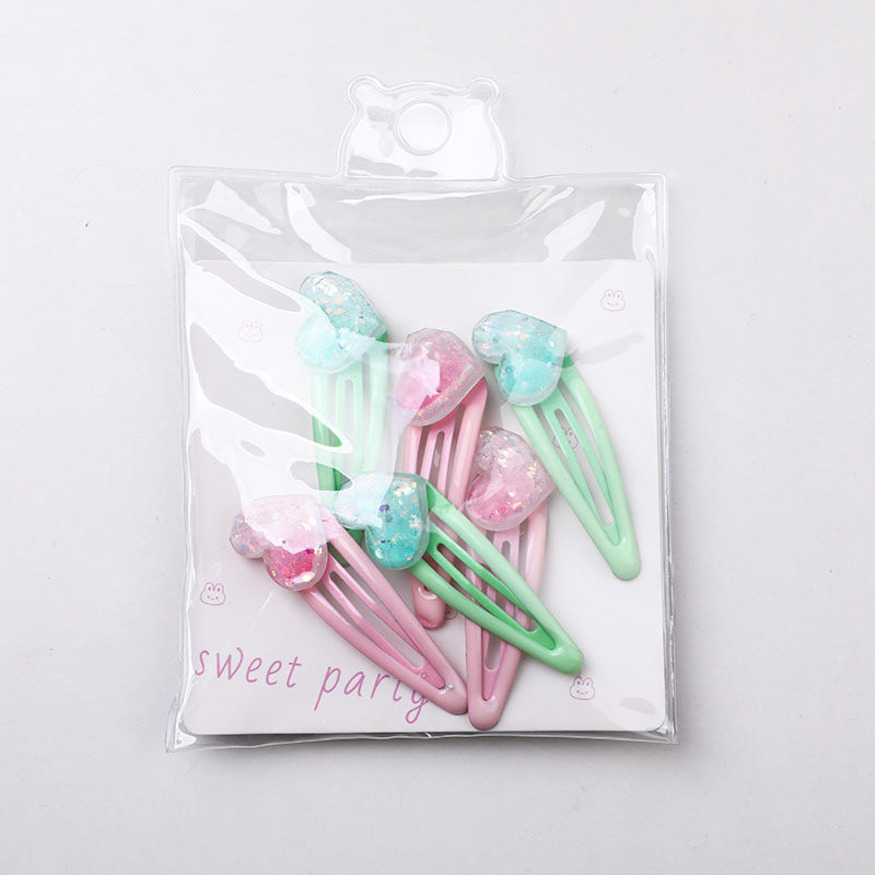 Gradiente colore amore bambini capelli clip-6pcs