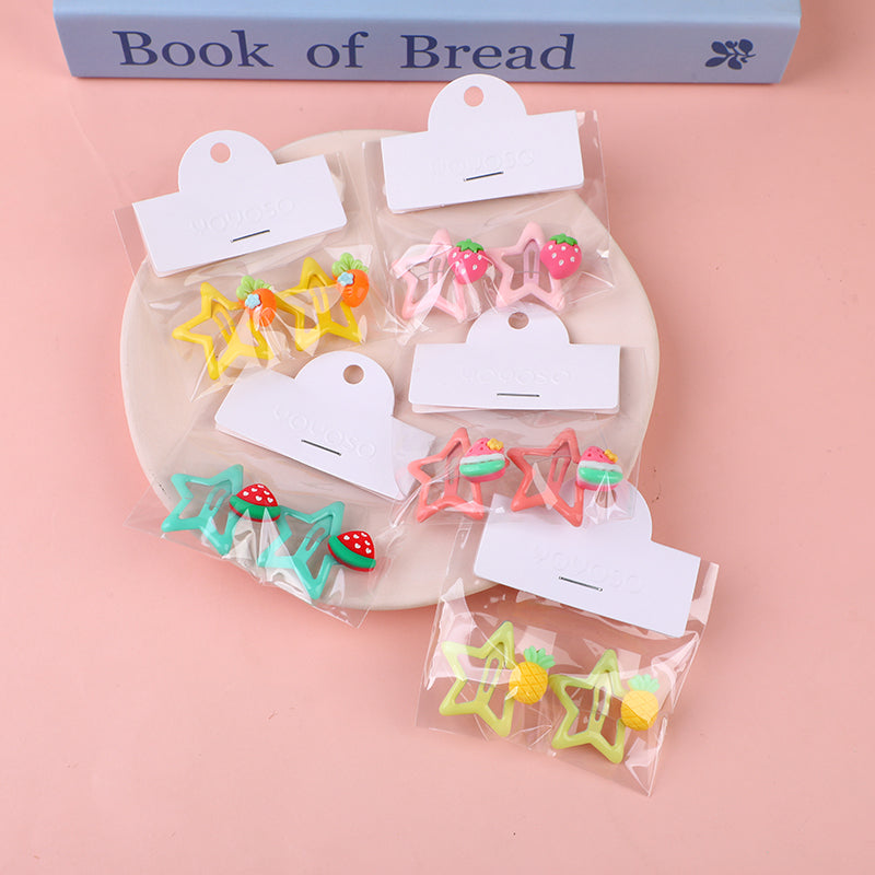 Fermaglio per capelli per bambini con frutta e pentagramma-2