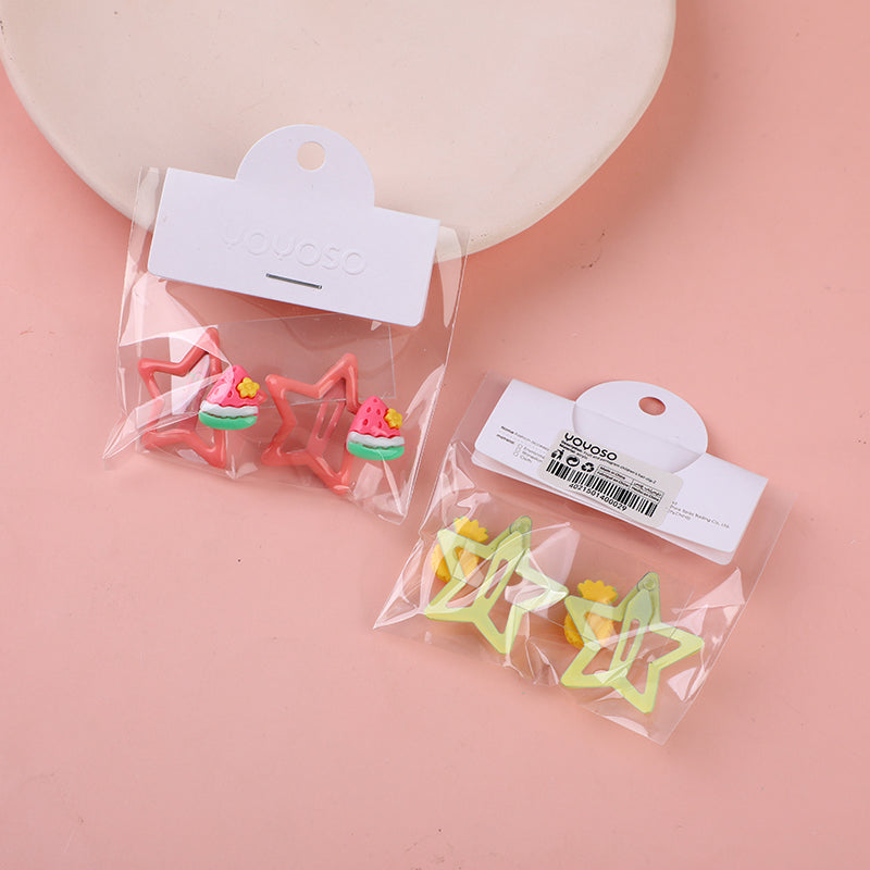 Fermaglio per capelli per bambini con frutta e pentagramma-2