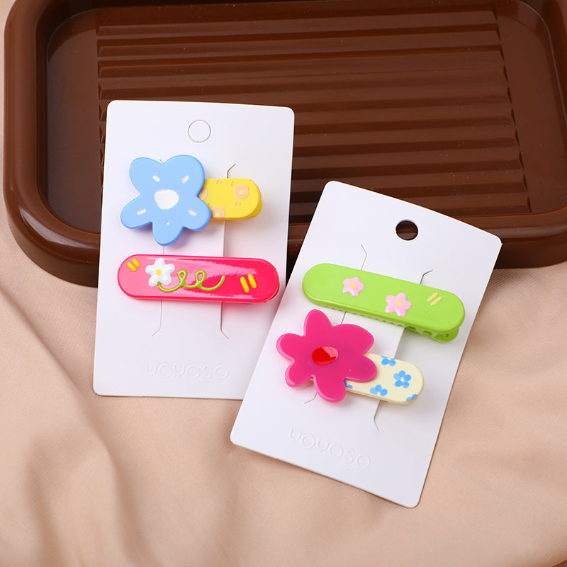 Fermaglio per capelli con fiori per bambini-1