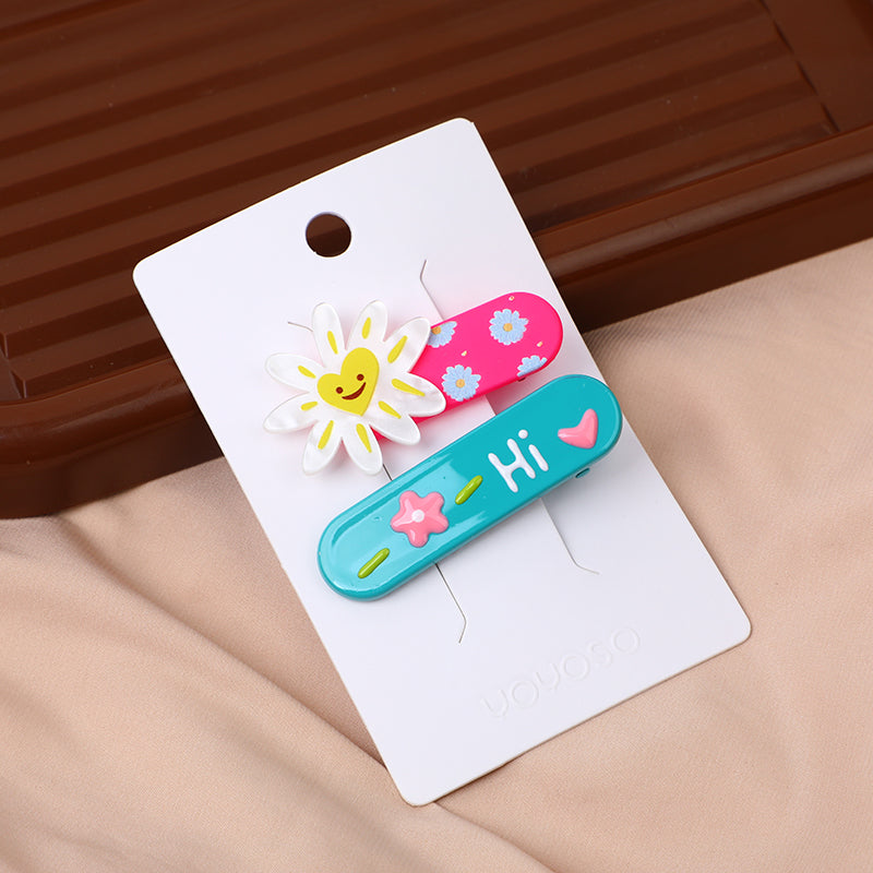 Fermaglio per capelli con fiori per bambini -2