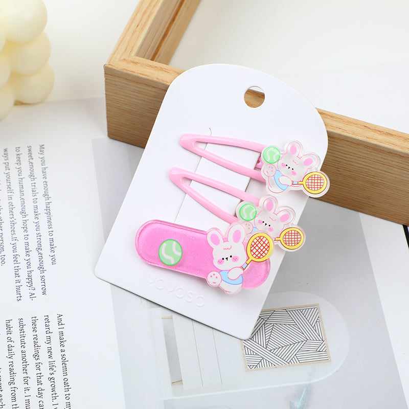 Set di fermagli per capelli a forma di cartone animato - 3 pezzi