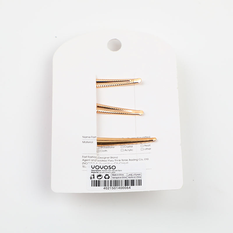 Set di fermagli per capelli a forma di fiore - 3 pezzi